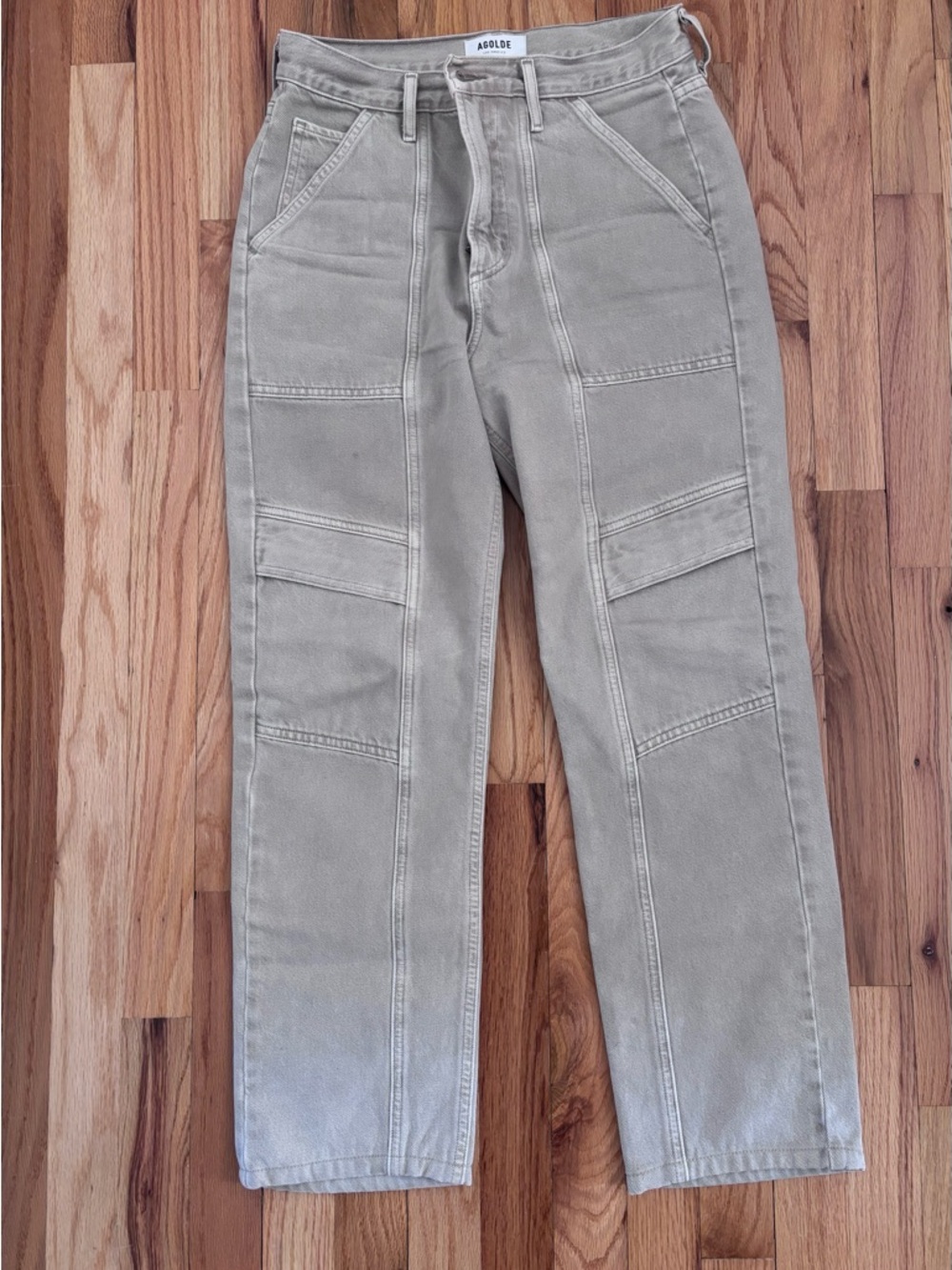 Agolde Cooper Light Khaki Utility Cargo Pants